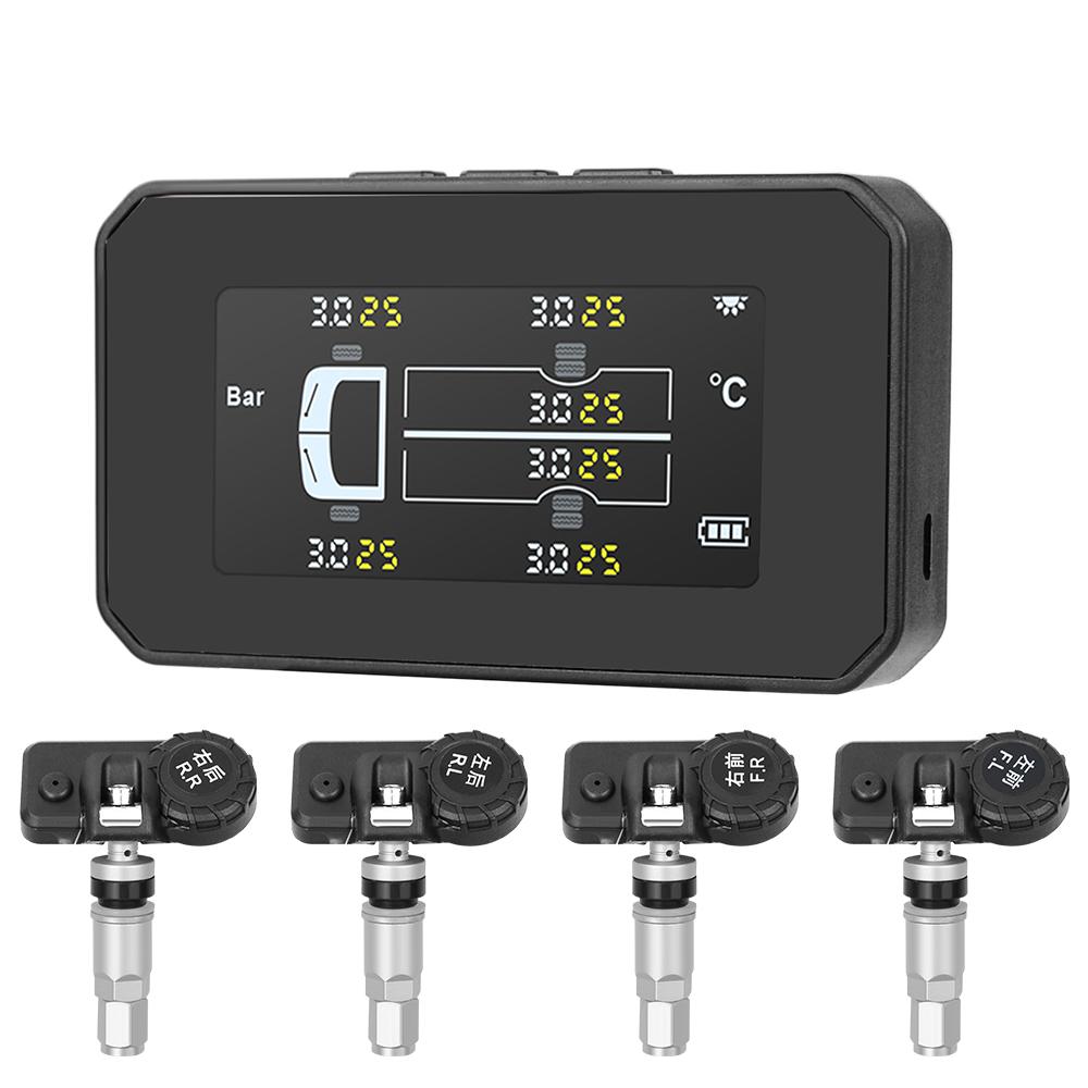 Для грузовика и автомобиля Система контроля давления в шинах TPMS 6 шт. Внешний датчик Цветной ЖК-экран Мониторинг Диапазон давления в шинах