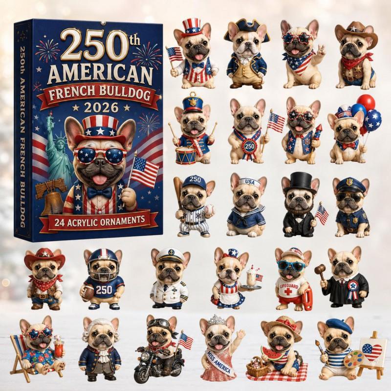 2026 Dog-Themed Christmas Advent Calendar Acrylic Blind Box Gift Kids Adults Decorative Hanging Ornament