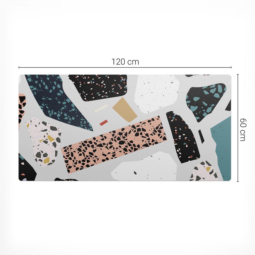 Anti-slip Vinyl Decorative Mat Abstract Mosaic 120x60 cm