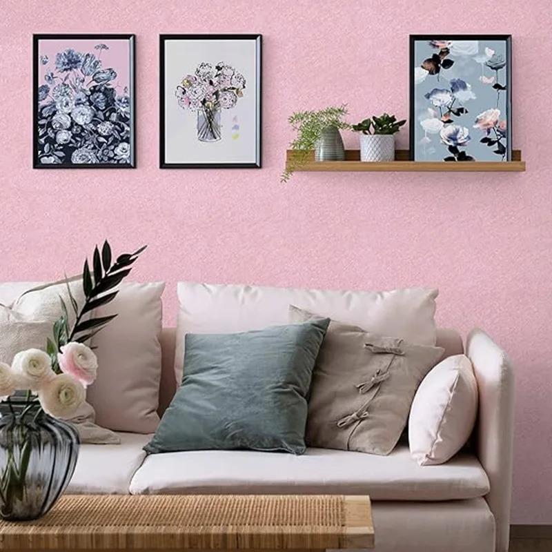 40 см шелковые однотонные самоклеящиеся обои для гостиной, спальни, фоновые стены, влагостойкие декоративные наклейки на стену для дома