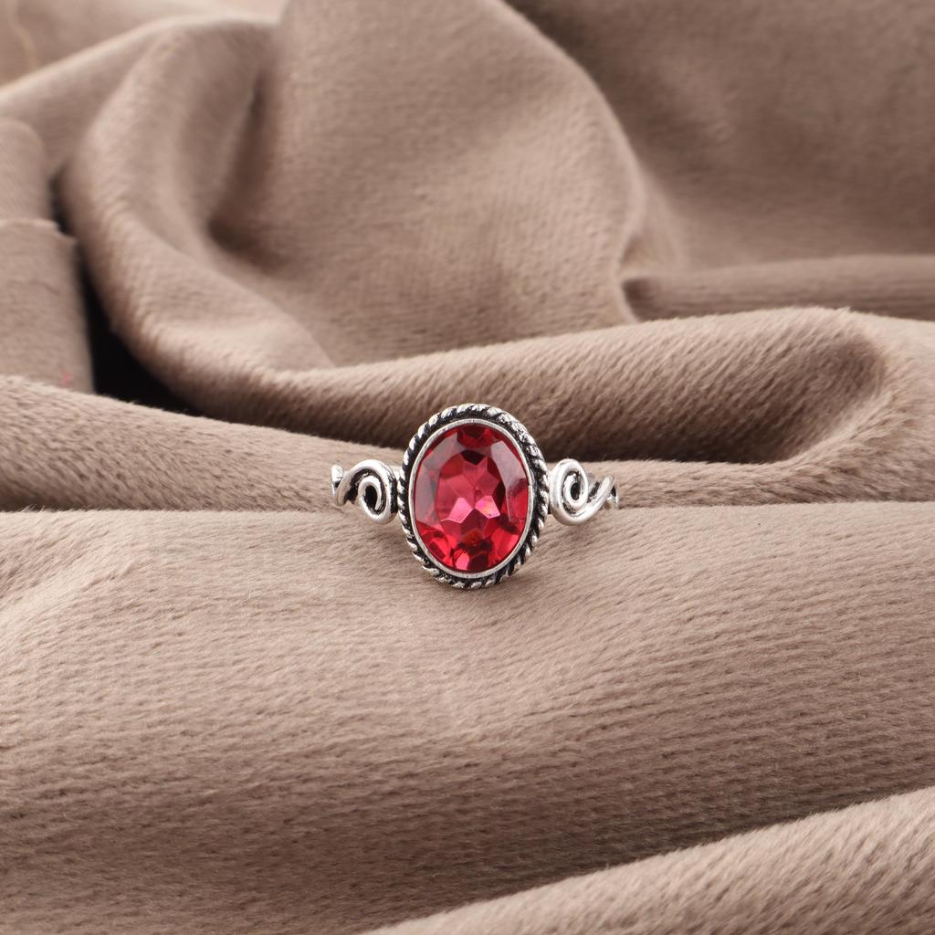 Кольцо с розовым турмалином, Ювелирное изделие с драгоценным камнем, Кольцо из стерлингового серебра 925 пробы, Ювелирное изделие ручной работы, Кольцо с камнем-талисманом, Подарок для нее