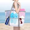 Beach Bag Hollow Mesh Drainage Large Capacity Multi Pockets Quick Dry Portable Shampoo Body Wash