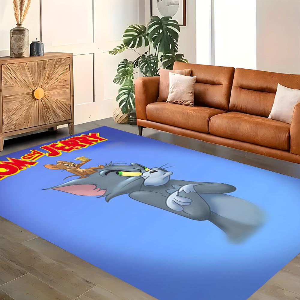 Tom And Jerry Adventure rug for living rooms, bedrooms, home décor, and as gifts.