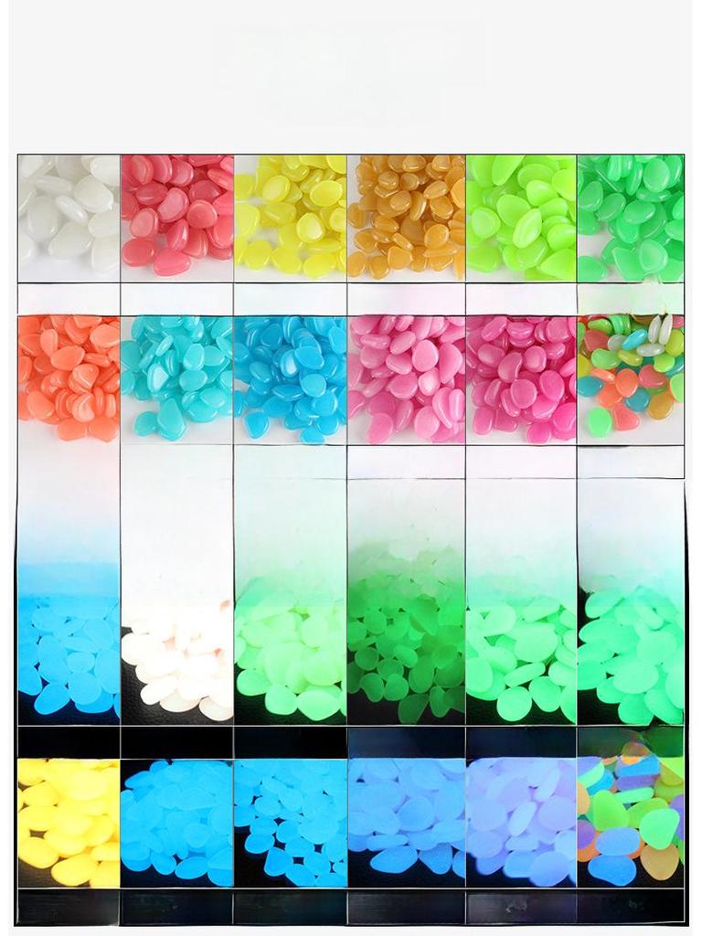 Glowing Luminous Pebbles for Fish Tank Landscaping with Seashells and Sea Snails
