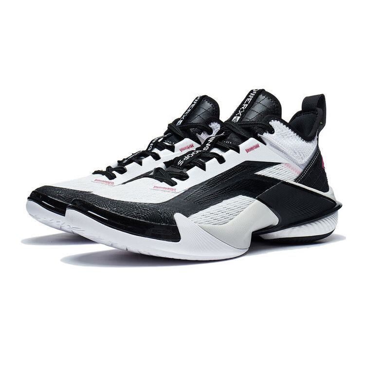 Li-Ning Air Strike 10 Cushioning Support Stability Anti-Slip Mid-Top Basketball Shoes Men Basketball Shoes White ABAT089-1