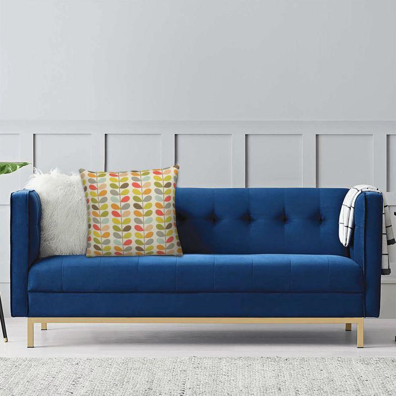 Модные наволочки на подушки Orla Kiely 45x45 см, бархатные, с скандинавскими цветами, многостебельные, для дивана, квадратные