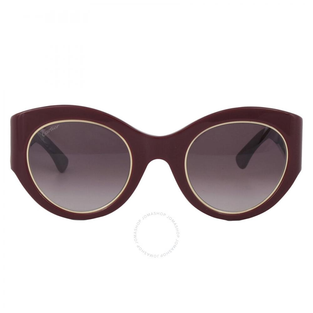 Cartier Burgundy Gradient Cat Eye Ladies Sunglasses Ct0305s 003 51