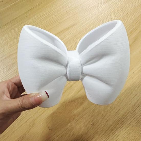 Держатель для зубной щетки с бантом, 3D-печать, розово-белый бантик, органайзер для зубной щетки и пасты, декор для ванной комнаты, многофункциональный ящик для хранения ручек