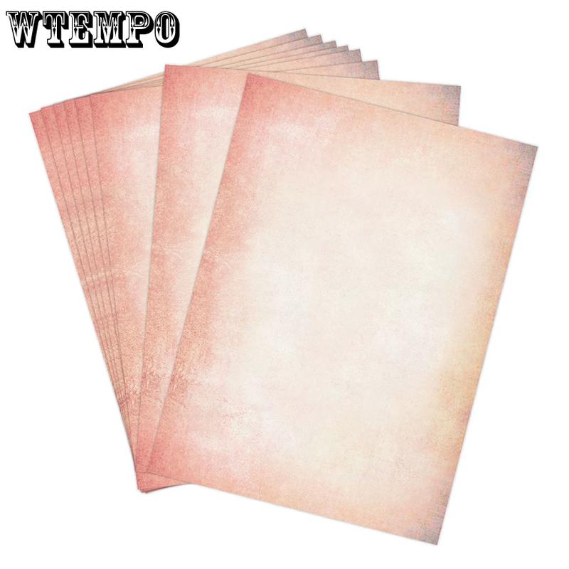 WTEMPO Винтажная чистая бумага для письма/рисования, плотная двухсторонняя канцелярская бумага, ретро печатная бумага, бумага для фирменных бланков для приглашений, оригами и других поделок