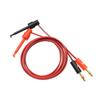1 Pair 4Mm Banana Plug To Electric Hook Clip Test Cable Gold Plated 1M For Multimeter Test Leads Wire Connector Red Black