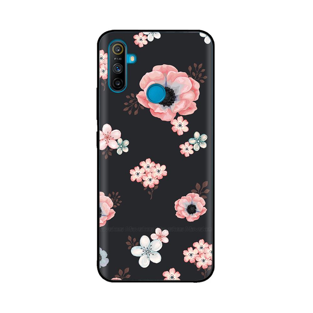 Чехол для Realme C3 Мягкий Черный Силикон ТПУ Узорчатая Задняя Крышка Для OPPO Realme C3 RMX2020 C 3 RealmeC3 Расписной Чехол для Телефона Fundas