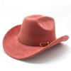 Замшевая шляпа с загнутым краем, верхняя ковбойская шляпа в стиле вестерн, мужская и женская уличная шляпа с загнутыми полями в этническом стиле, фетровая шляпа
