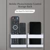 Wall Mount Phone Holder Adhesive Remote Control Storage Box Charging Stand Horizontal Viewing Organizer Bedroom Living Room TV
