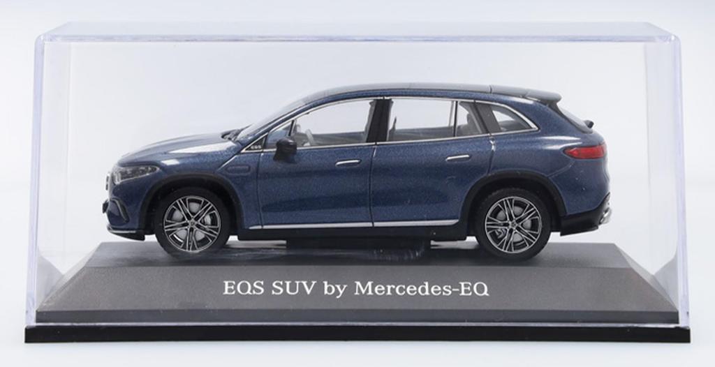 Genuine EQS SUV Electric Art Line Sodalite Blue Scale Model [Mercedes-Benz Collection] (X296) 1/43