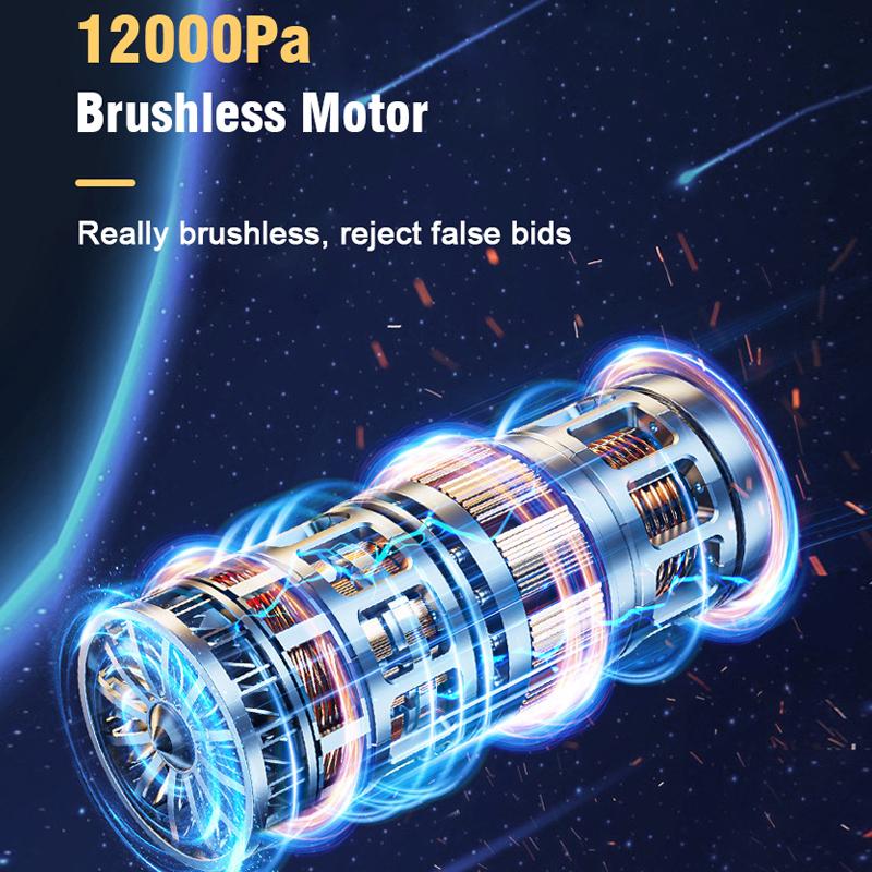 Бесщеточный автомобильный пылесос, беспроводной ручной автоматический пылесос двойного назначения для дома и автомобиля, мини-пылесос со встроенным аккумулятором