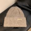 Korean Style Knitted Pullover Hat All-match Brimless Beanie Cap Plush Woolen Hat  Female