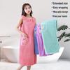 Women's Quick-Dry Sleeveless Bath Wrap - Soft, Absorbent, and Summer-Ready Skirt Robe
