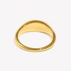 E.B.belle New Waterproof Stainless Steel Oval Face 3A Zircon Paved Star Ring Water Resistant Gold Plated Rings For Lady
