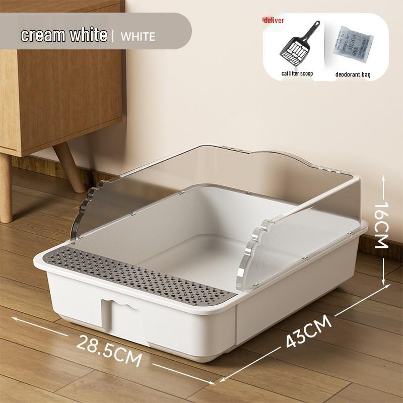 Очень большой кошачий лоток с высокими бортиками - Защита от брызг, Утолщенная конструкция