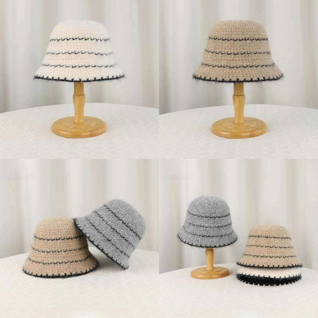 Вязаная панама с ушками для зимы и осени, повседневная