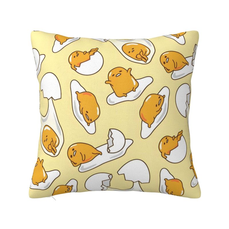 Пользовательская наволочка с мультяшным персонажем Gudetama в стиле аниме 45x45 см для дивана, современная наволочка для подушки, квадратная наволочка