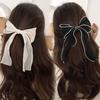 Bow Hair Clip Women Cute Bowknot Riband Hairpin Barrettes Girls Solid Color Ponytail Clip Hair Accessories Headwear Gift