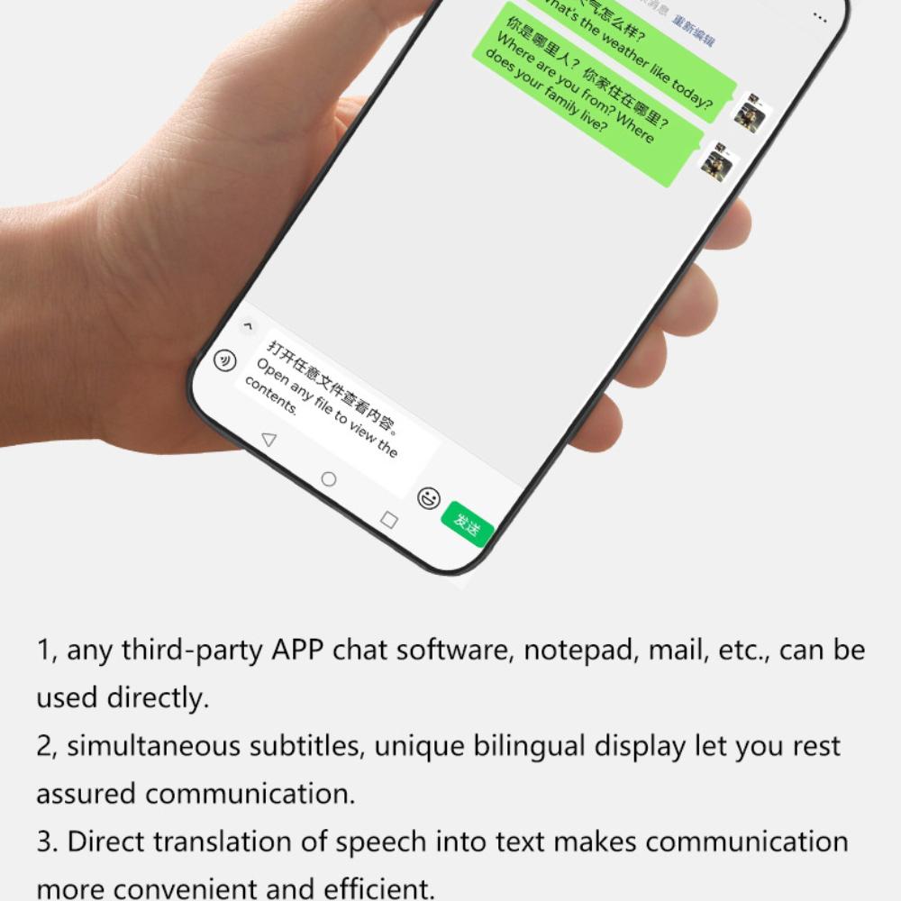 Портативный беспроводной интеллектуальный переводчик 40 языков Двусторонний мгновенный голосовой переводчик в реальном времени Приложение Bluetooth Многоязычный