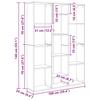Room Divider Bookshelf Sonoma Oak 100 x 24 x 140 cm Particleboard
