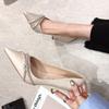 Spring and Autumn High Heel Rhinestone Pointed Toe Women's Shoes Fashion 2025 Trend Slip On Offer Quick Delivery 39 Ladies Pumps
