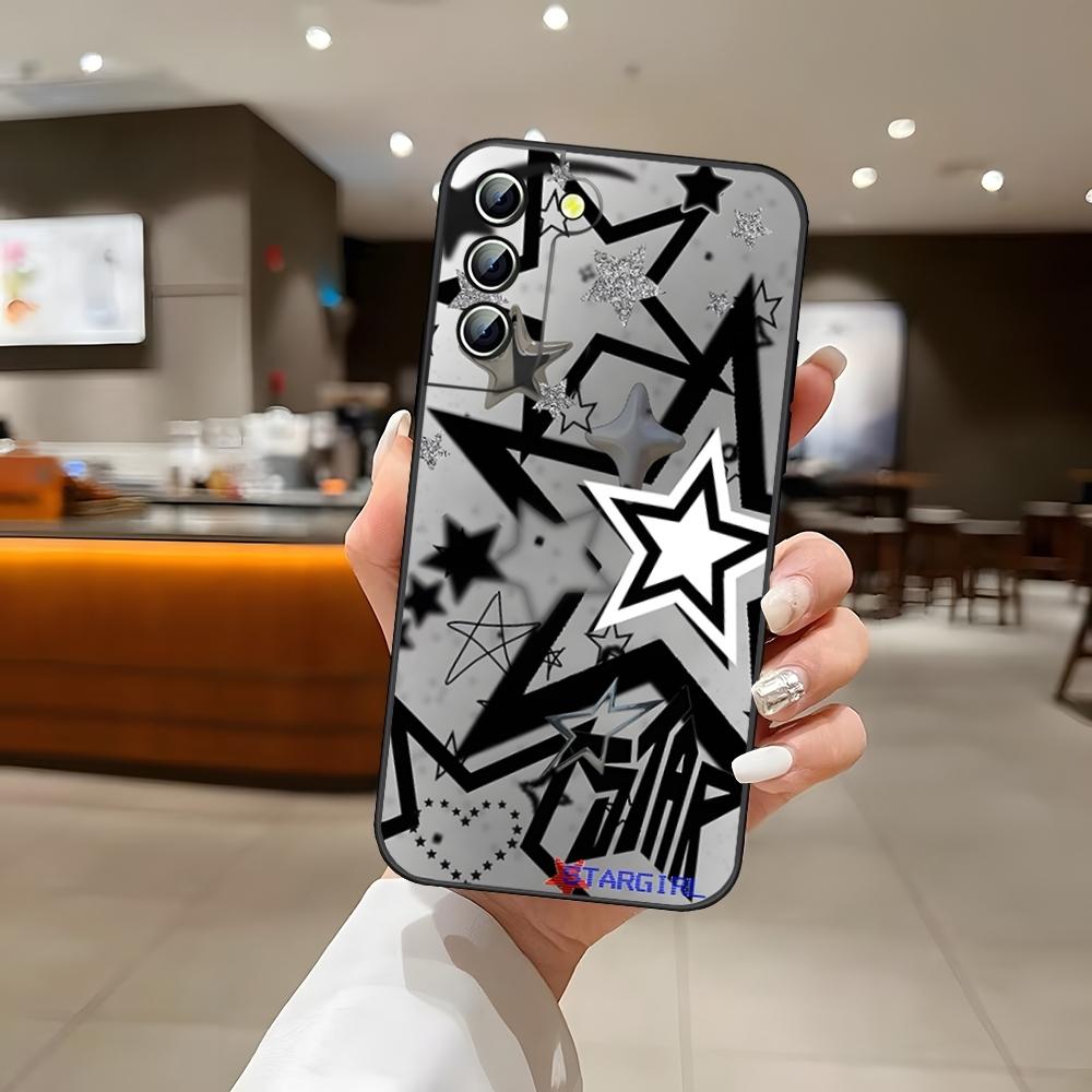 Модный Чехол для Телефона INS Звезды Для S25 Samsung S26 S24 Ultra S22 S23 S20 Fe S21 Plus A54 A34 A16 A53 Задняя Крышка