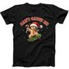 Christmas Gingerbread Santa Skating Funny Gift Black Tee T Shirt 183