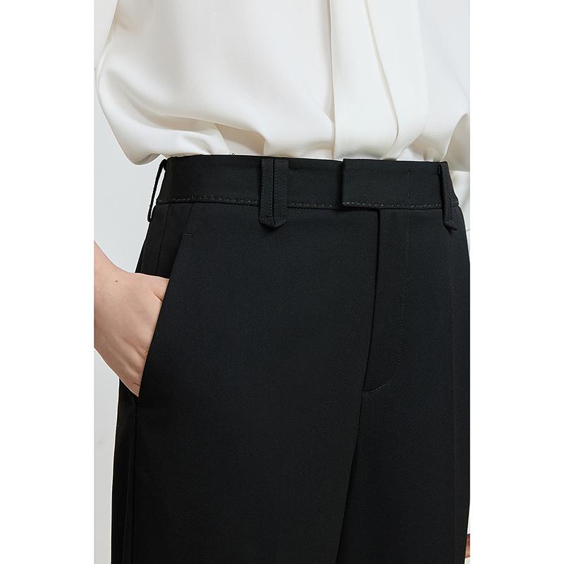 LILY velvet black cropped pants tapered pants