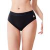 Adidas Solid Color Brand Logo Breathable Antibacterial High Waist Underwear Women Underwear Black 4A1P00-908