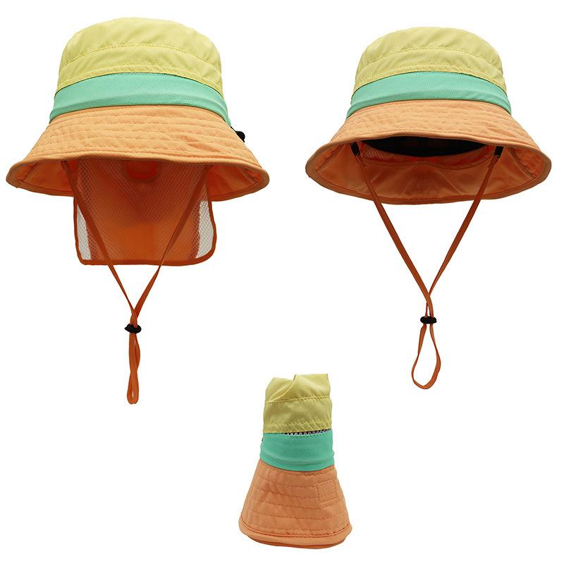 Новая защита шеи детская солнцезащитная шляпа-панама для девочек, детская шляпа от солнца с защитой от УФ-лучей, летняя