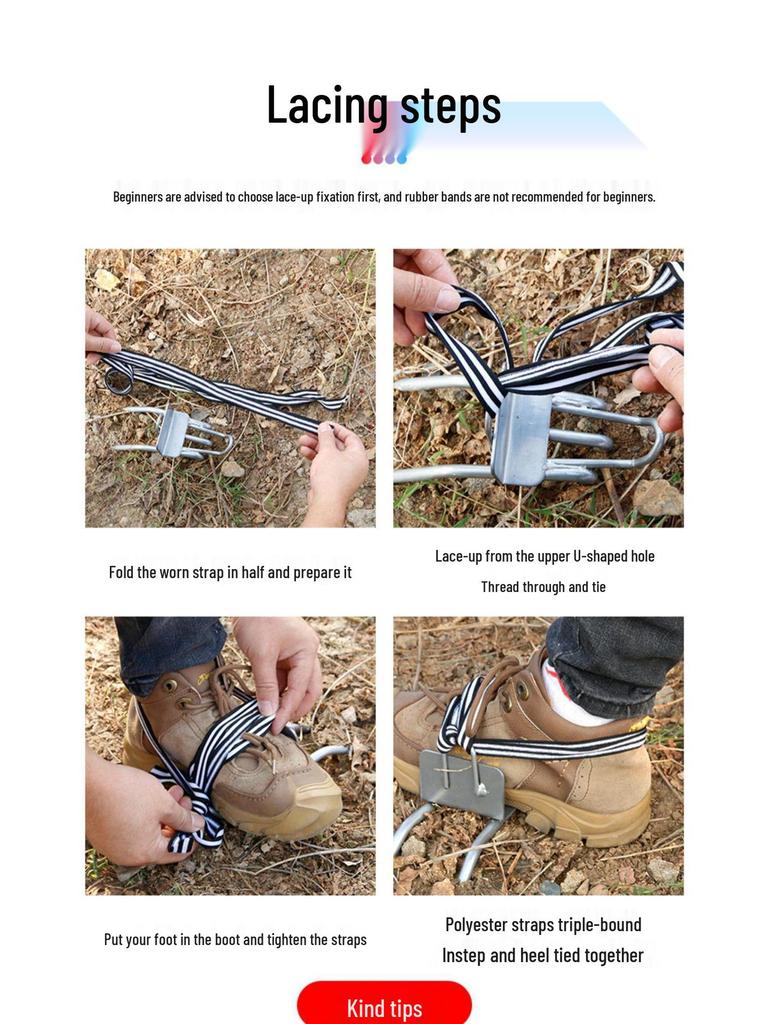 Steel Tree Climbing Foot Spikes with Cat Claw Design