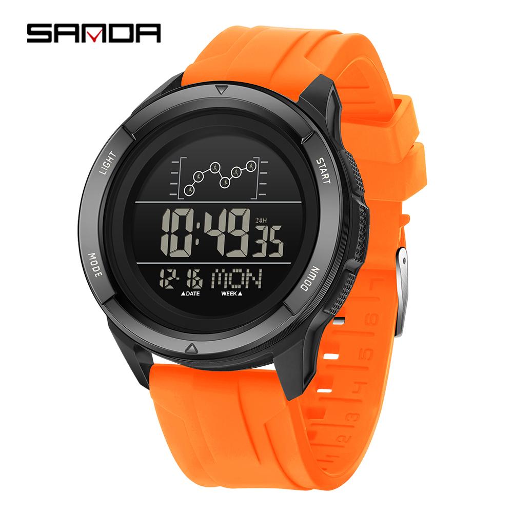 SANDA Digital Watch Men Military Army Sport Male Electronic Wristwatch Top Brand Luxury LED Stopwatch Waterproof Clock Gift 2198