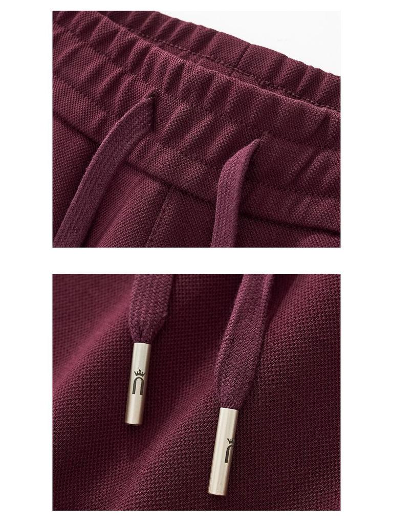 GAGN Women's Red Cropped Harem Pants - Slimming, Loose Fit, Plus Size, Casual for Early Autumn and Spring.