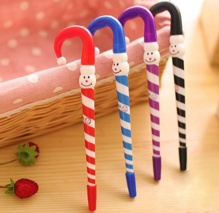 Kawaii Cartoon Funny Face Ballpoint Pen Christmas Gifts Clown Christmas Snowman Hat Xmas Gift  Christmas Series Pen Creative