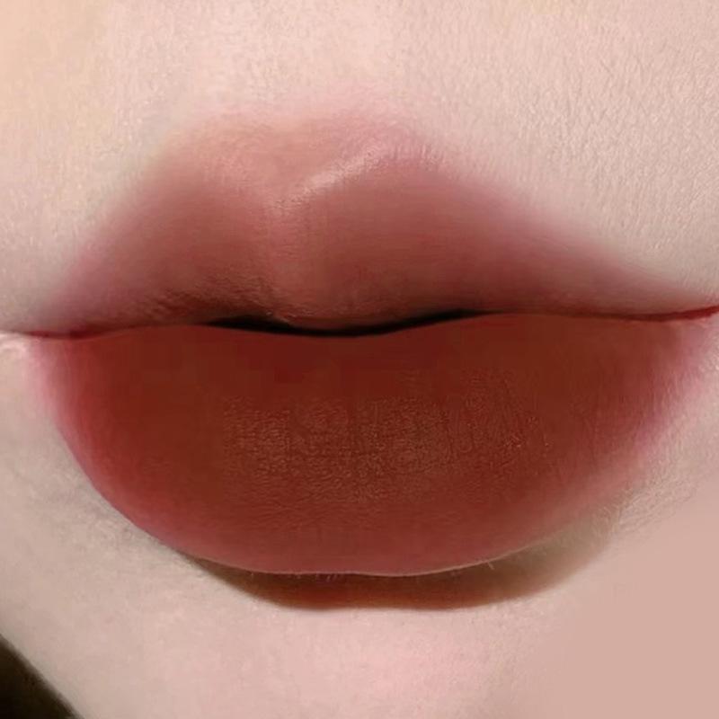 HeroOrange Холодный Коричневый Матовый Вельветовый Блеск для Губ: Стойкий, подчеркивающий лицо студенческий блеск.