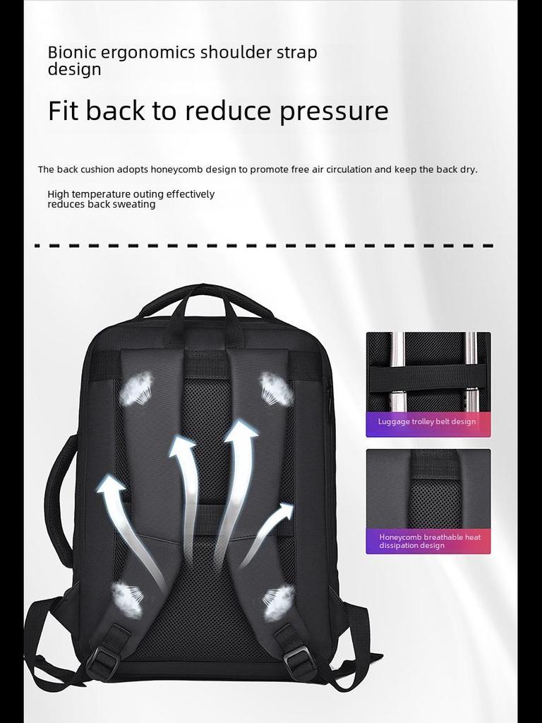 Мужской водонепроницаемый деловой рюкзак большой вместимости — высококачественная расширяемая дорожная сумка для ноутбуков 17,3 дюйма