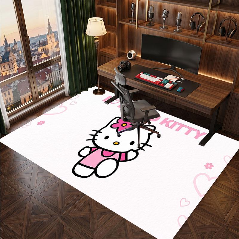 Коврик Hello Kitty Мягкий Толстый Нескользящий Напольный Ковер для Спальни Гостиной Домашний Декор