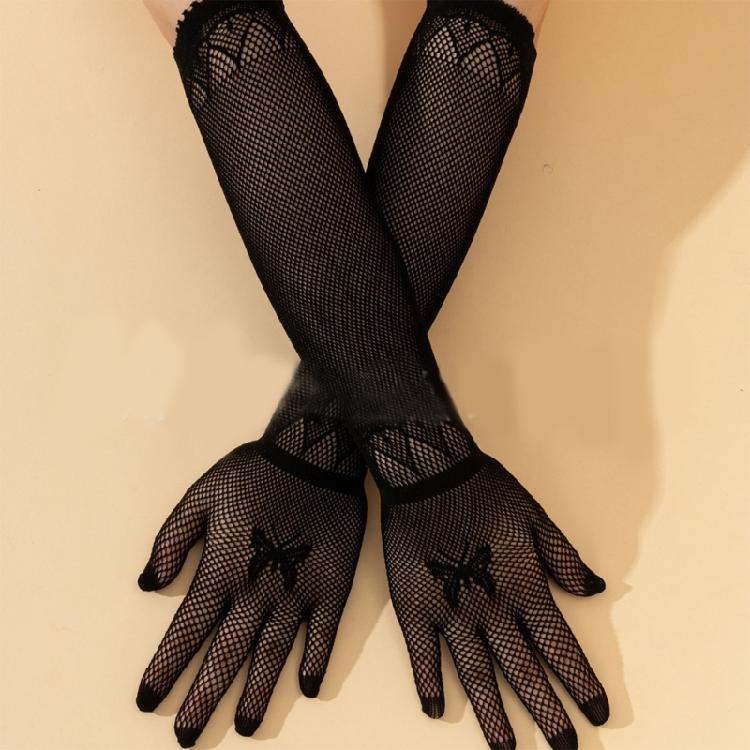 Вечерние платья перчатки для женщин леди перчатки-сетка с полными пальцами перчатки для выпускного бала