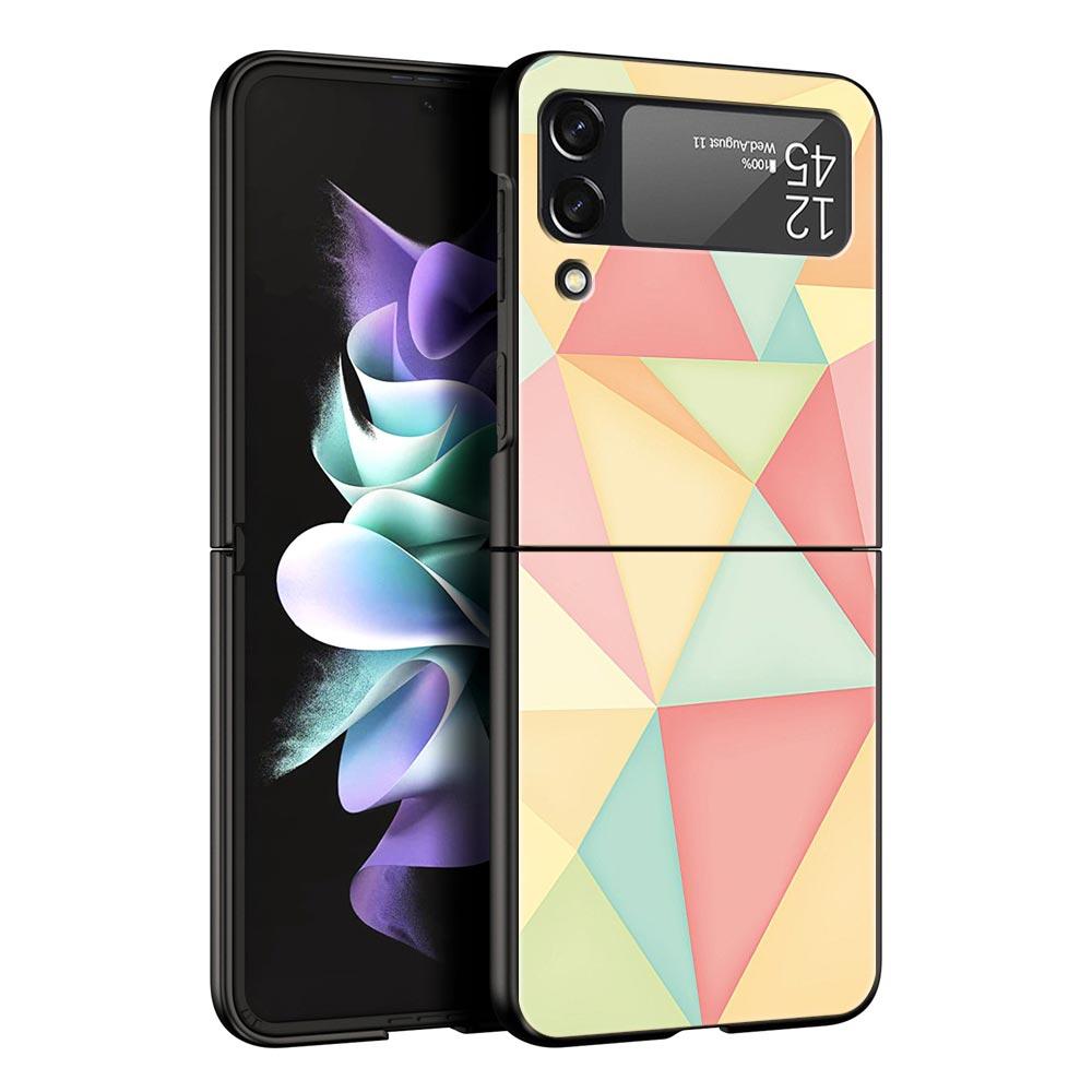 Роскошный подарочный чехол для телефона Samsung Galaxy Z Flip 4 Fold Black Hard Shell для Samsung Z Flip 3 5G Cover Couqe Cute Marble Fashion