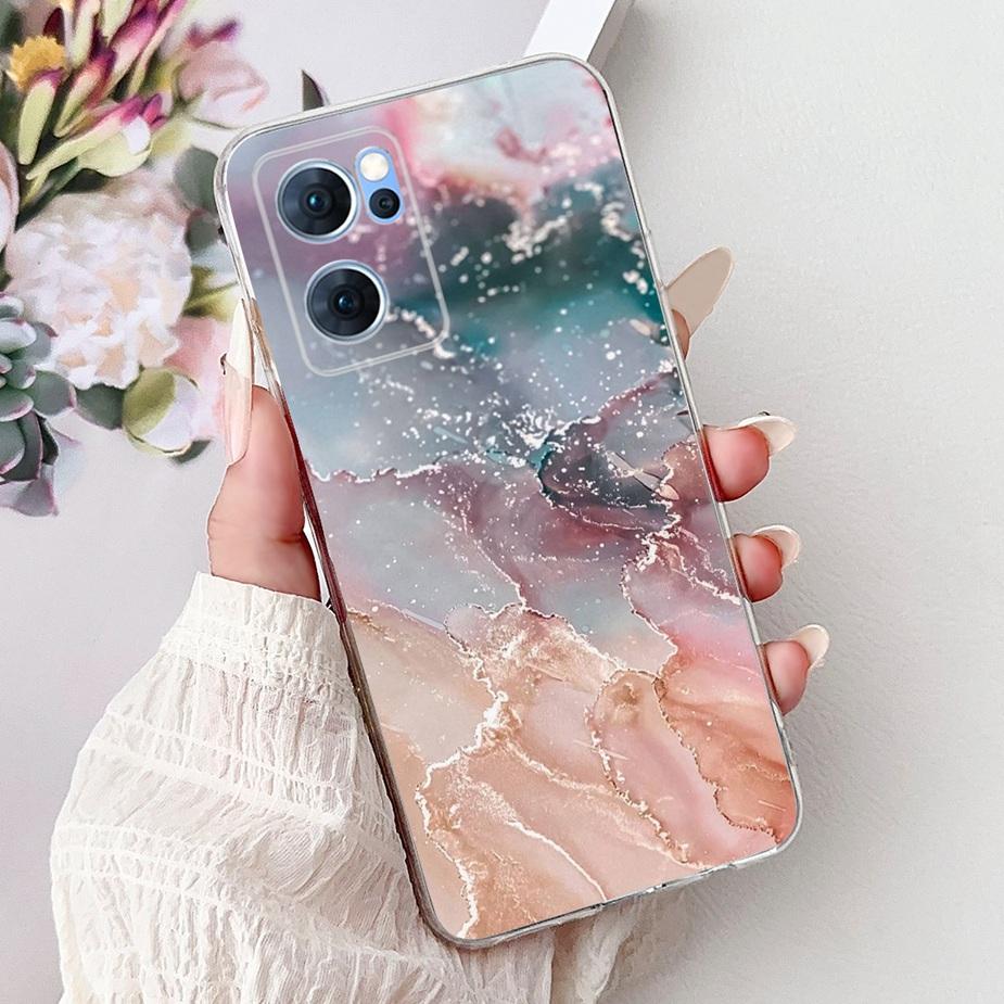 For Oppo Reno 7 5G Case CPH2371 Cute Cat Lucky Koi Painted Cover Soft Slim Phone Case For Oppo Reno 7 Pro Reno7 5G Fundas Bumper
