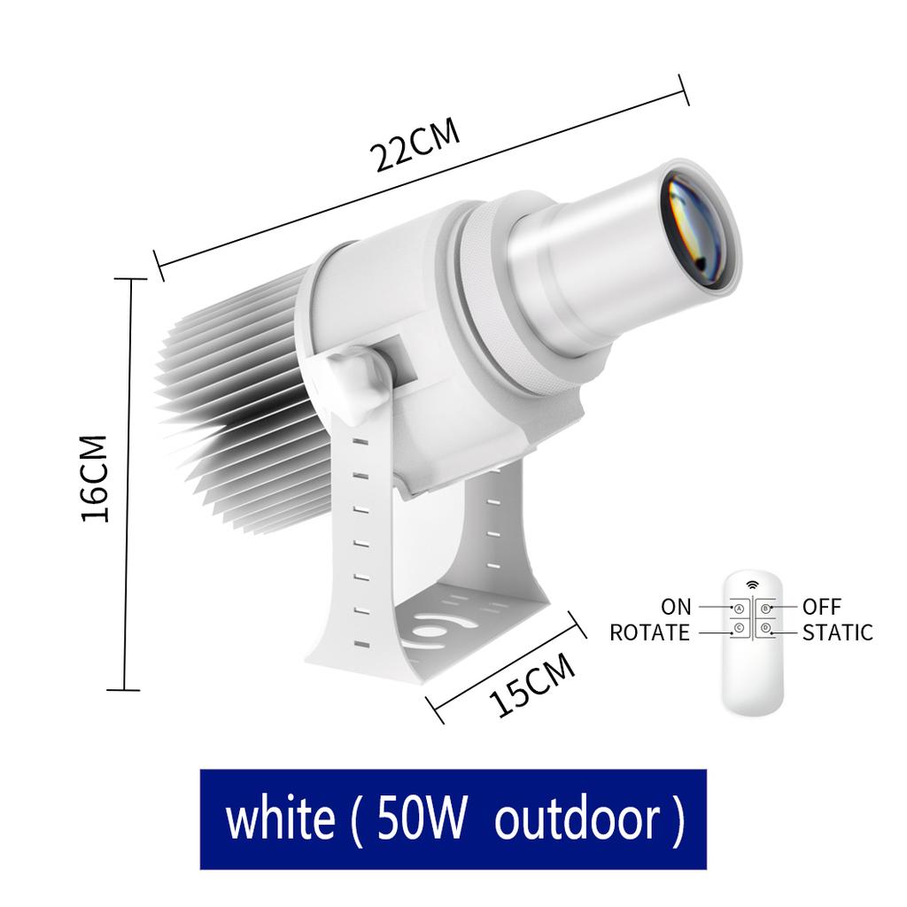 Custom Led HD Gobo Logo Projector Indoor Outdoor Ip67 Waterproof Rotating Advertising Image Projection Light For Floor Wedding