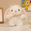 Cute Pudding Rabbit Plush Doll Wearing Hat Little White Rabbit Grab Machine Doll Children's Rag Doll Birthday Gift