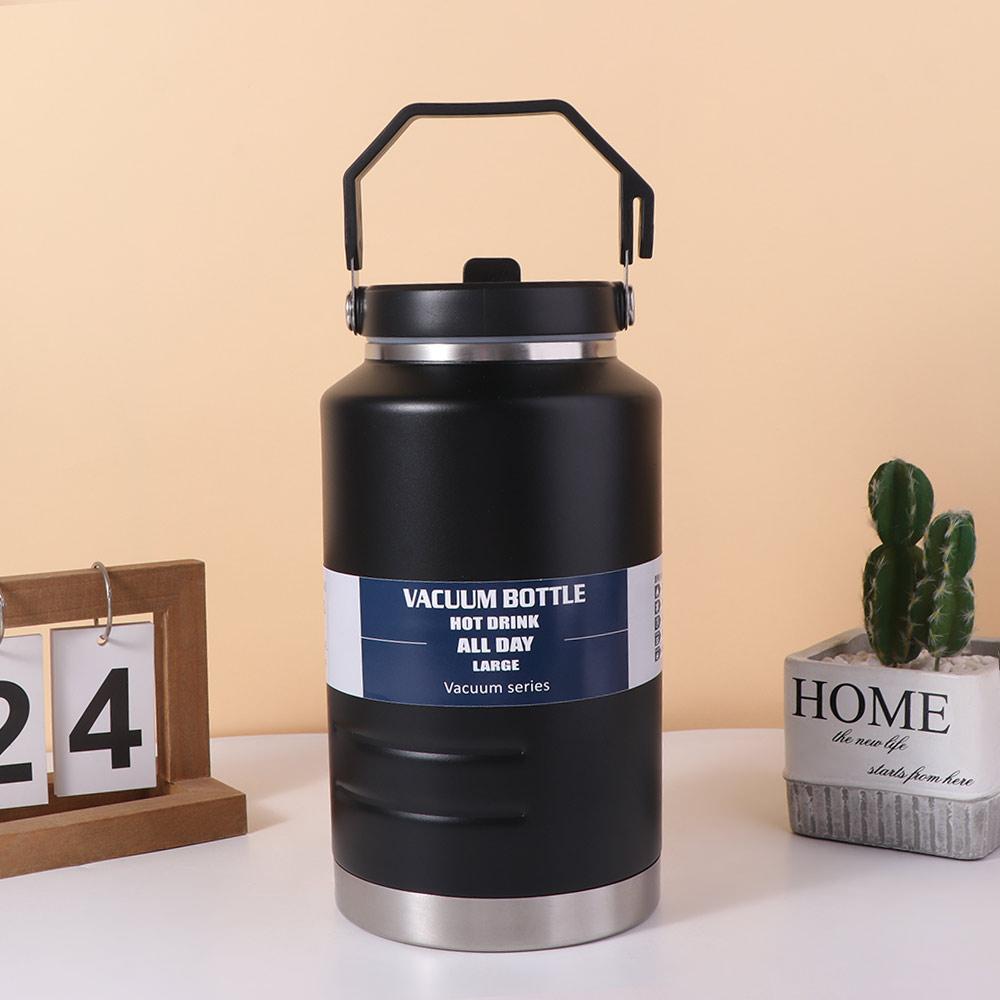 Large Capacity Thermal Water Bottle 2L Drinks Bottle Leak-Proof Coffee Travel Mug Travel