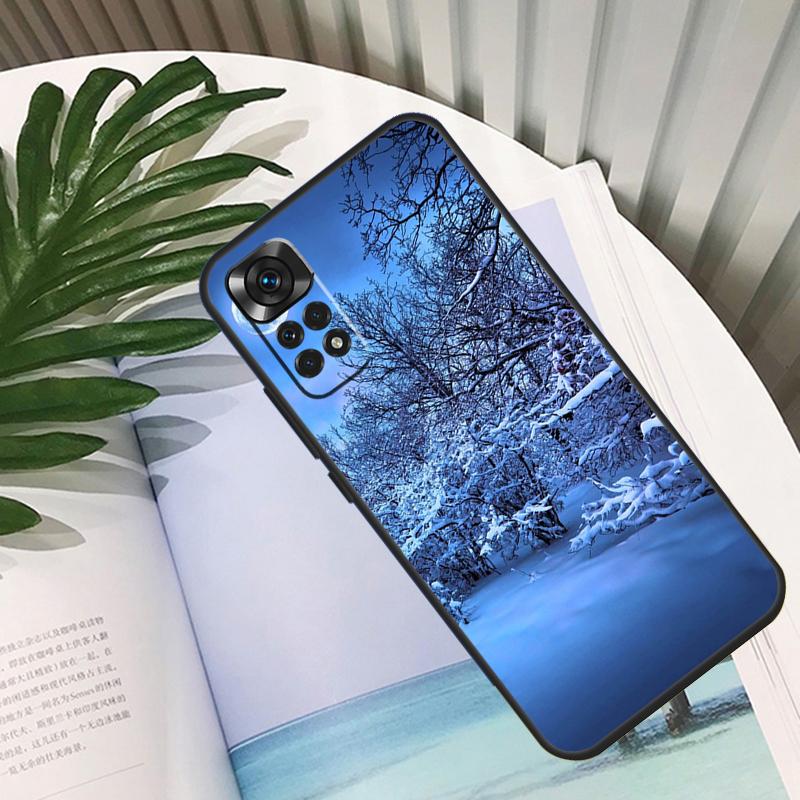 Чехол Funda Landscape Winter Light Snow для Xiaomi Redmi Note 11 10 12 13 14 15 Pro Plus Чехол для Redmi 15C 10C 13C 12C 14C 15