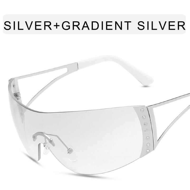 Солнцезащитные очки в стиле будущих технологий Женские Панк Y2K Хип-хоп Защита от УФ-лучей Солнцезащитные очки Женские Сценические Выступления Женские Солнцезащитные очки