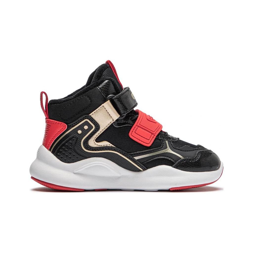 Li Ning Kids Sports Удобная нескользящая износостойкая повседневная обувь Детская повседневная обувь Черный Красный YKNT150-9